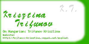 krisztina trifunov business card